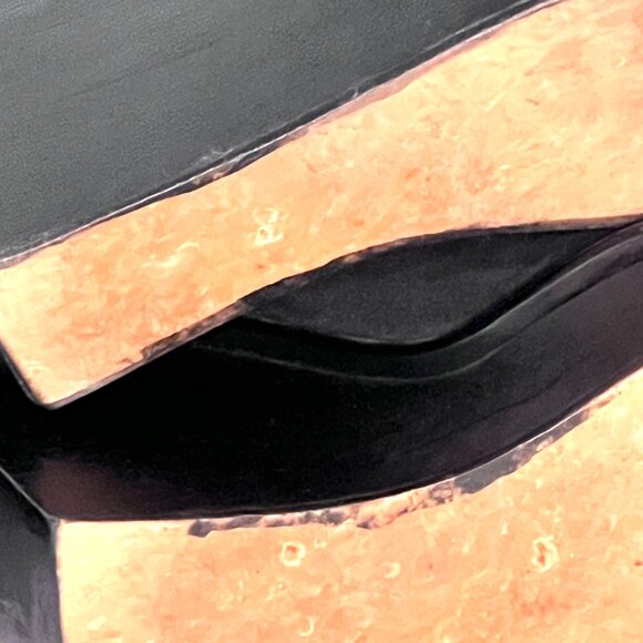 Jeffrey Campbell Black Suede Wedge Adjustable Wrap Boots Sz 8 - Picture 15 of 15